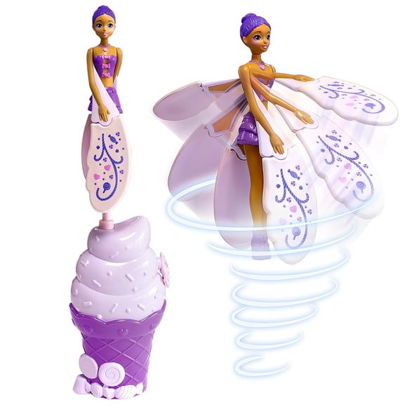 Muñeca voladora de juguete Sky Dancers Purple Licious para niños mayores de 6 años