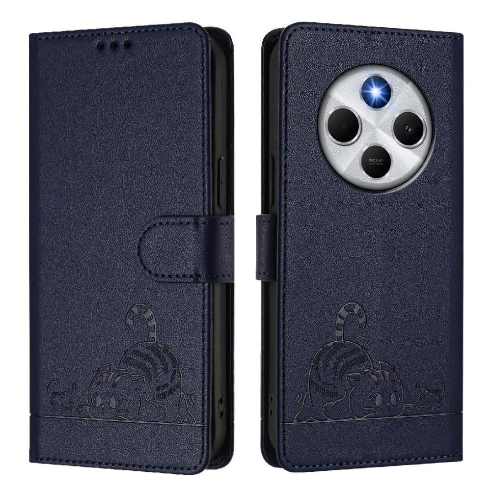 Funda Tipo Cartera Foxdock Para Xiaomi Poco C75 Con Soporte, Ranuras, Rfid, Diseño De Gato