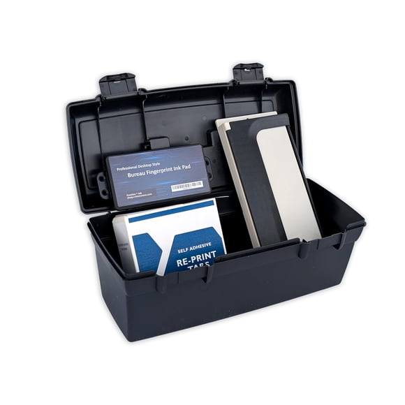 Kit portátil para toma de huellas dactilares con porta tarjetas