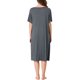 thumbnail image 3 of INSPIRE CHIC Camisón de Mujer de Modal Suave con Botones, Manga Corta, Cuello Redondo y Largo Midi, Ropa de Dormir M Gris Oscuro, 3 of 6