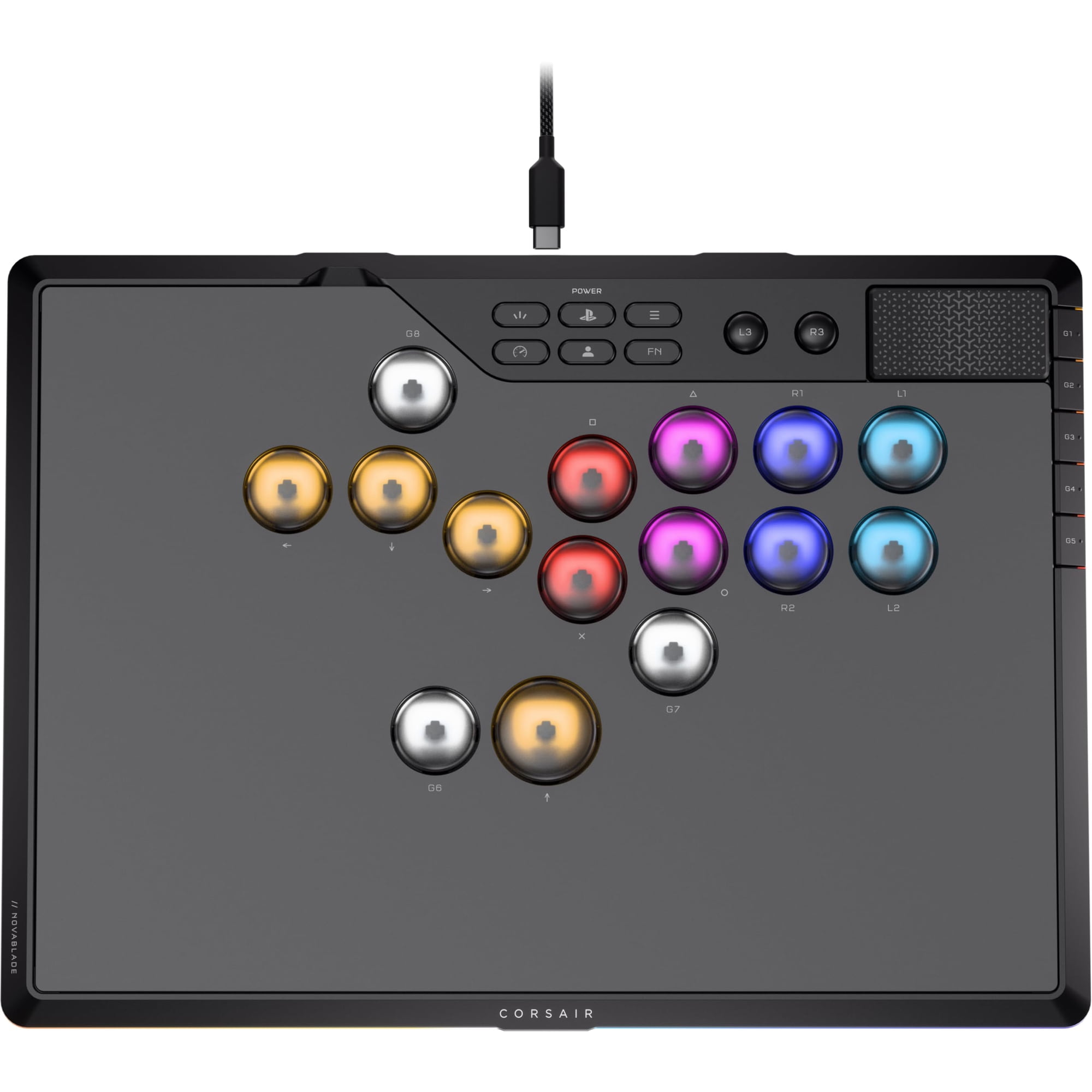 Controlador Corsair Novablade Pro Inalámbrico Sin Palanca Ps5/ps4/pc