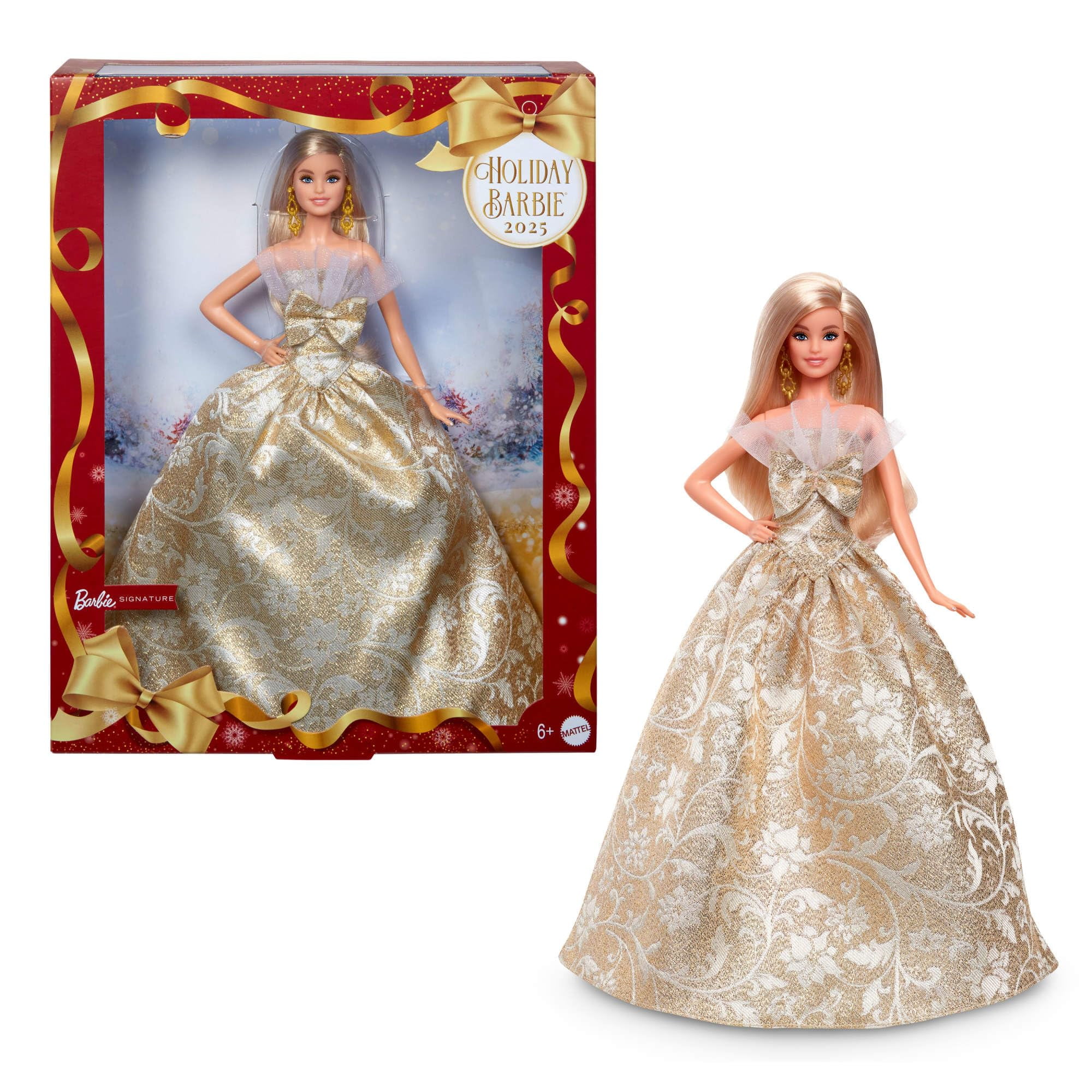 Muñeca Moderna Barbie Signature 2025, Rubia Navideña Con Vestido
