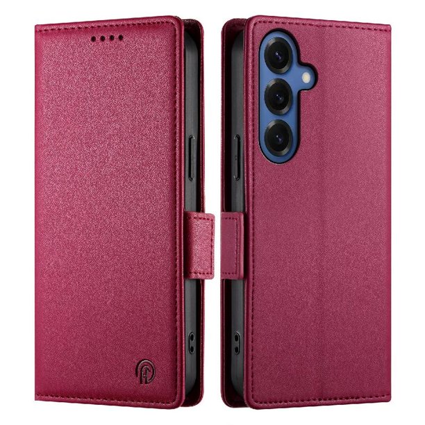 Funda Cartera Magnética con Tarjetas y Soporte para Samsung Galaxy S26 Rojo