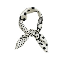 Inspire Chic - Inspirar Chic Bufanda Cuadrada De 50 Cm Para Mujeres, Vintage Retro Con Lunares, Pañuelo Para La Cabeza Y El Cuello, Negro Y Blanco 50*50 Cm/19.69*19.69 Pulgadas (L*W)