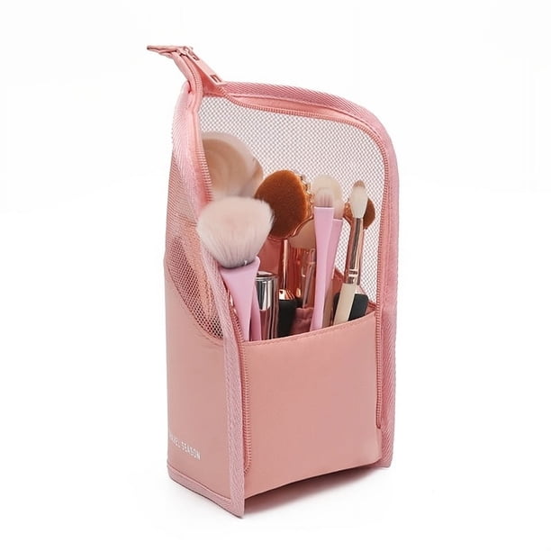 Zipper Cosmetic Bag, Versatile Travel Toiletry Bag Makeup Brush Storage Case