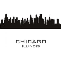 Rienda Libre Graphics - Decomural Chicago Illinois Usa City Skyline Ws-15417