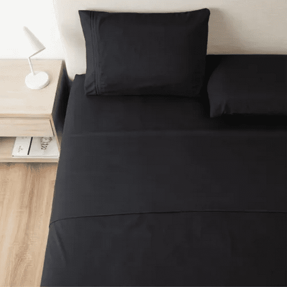 Sabana 1800 hotel ultra suave funda bordada 2 plazas color negro