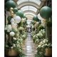 thumbnail image 3 of Kit de guirnaldas con forma de arco con forma de globo MEBAY, verde salvia y oro blanco, 146 unidades, 3 of 7