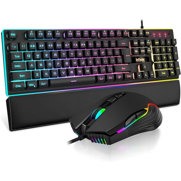 Combo Teclado Mouse Gamer RedThunder K10 104 Teclas 7200 DPI