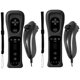 thumbnail image 1 of Controlador Wii Burcica Inalámbrico Negro – Pack de 2, 1 of 6