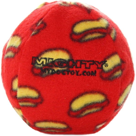 Pelota Toy Tuffy MIGHTY No Stuff, tamaño mediano, roja, para perros, más de 15 libras