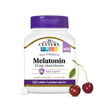 Tabletas De Melatonina 21St Century 12 Mg Sabor Cereza 120 Unidades
