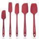 thumbnail image 1 of Juego de Espátulas KITCHENLOVE 5 pzas Rojo, resistente a 600°F (315°C), 1 of 9