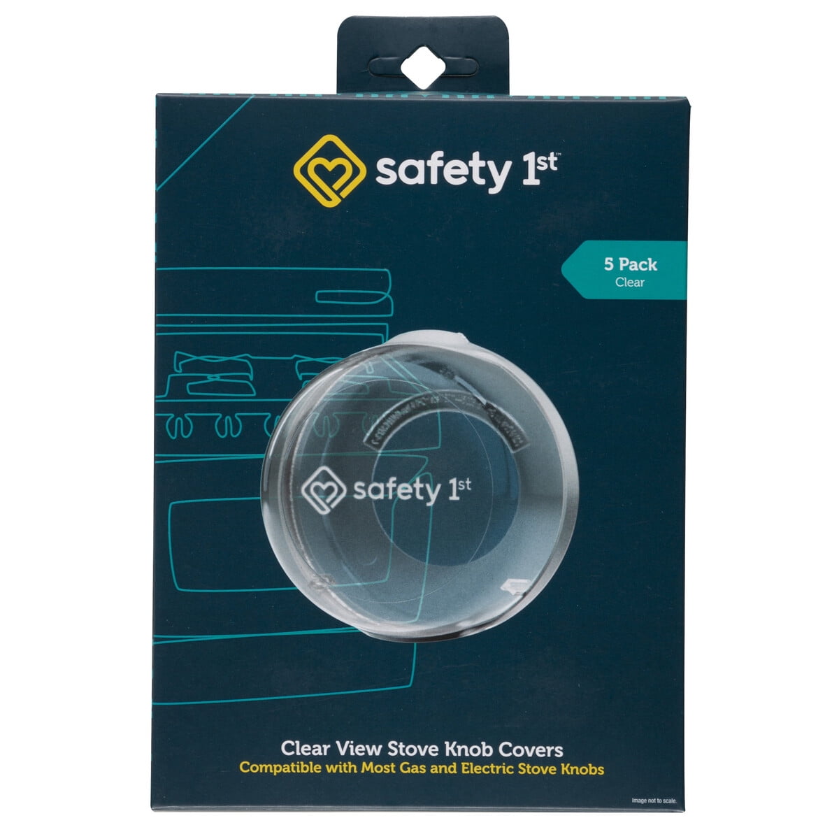 Cubierta Perillas Cocina Safety 1st Clear View 5 Pack