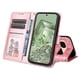 thumbnail image 4 of Funda tipo cartera FOXDOCK para Google Pixel 8A , diseño girasol en relieve, cuero PU, cierre magnético, soporte y tarjetero, 4 of 5
