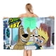 thumbnail image 1 of Johnny Test Toalla de playa de secado rápido con diseño temático, regalo para mujeres y niñas, ideal para cumpleaños, fans, amantes de la música, uso en la playa o al aire libre, 78 × 160 cm, 1 of 6