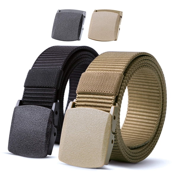 Cinturón JASGOOD de nailon militar táctico para hombre, paquete de 2 correas