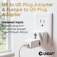 thumbnail image 2 of Adaptador de viaje Unidapt de Reino Unido a EE. UU., paquete de 2, enchufe universal, 2 of 6