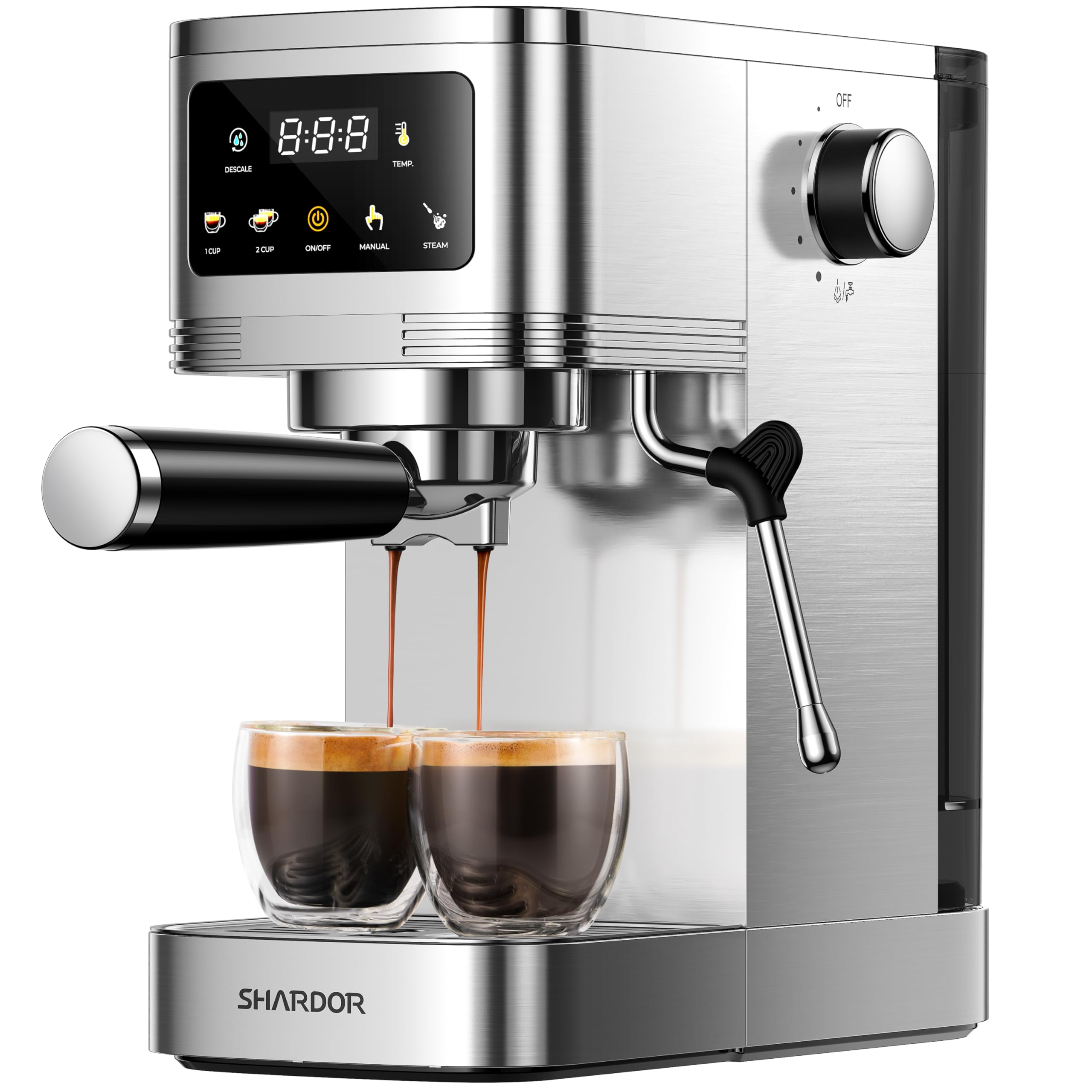 Máquina De Café Espresso Shardor 20 Bar Con Espumador De Leche 1350W