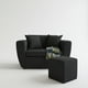 thumbnail image 2 of Sofa Kansas 2C+1 Pouf Tela Tela Negro, 2 of 3