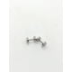 thumbnail image 4 of Aros Punk Acero Moda 6mm Juvenil Barbell Plateado, 4 of 4