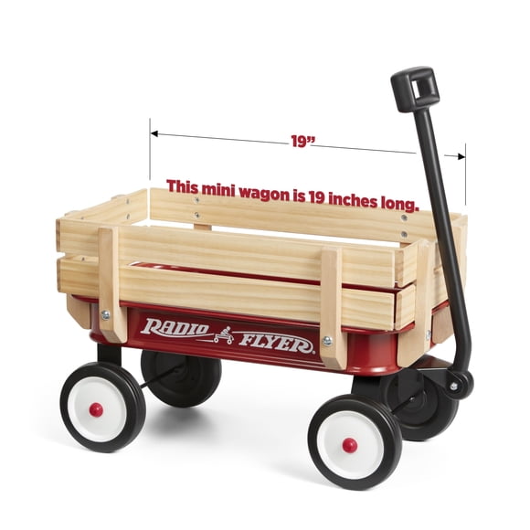 Radio Flyer My 1st de Toy Wagon, acero y madera, para niños mayores de 1,5 años, color rojo