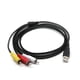 thumbnail image 1 of Cable adaptador USB macho A a 3 RCA para videocámara AV, color negro, para VCR y CD (1,5 m), 1 of 4