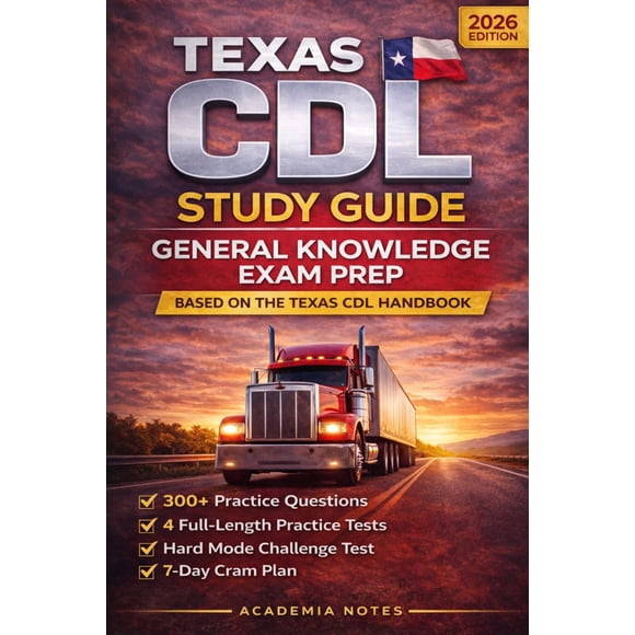 Guía de estudio Independently Published Texas CDL 2026–2027