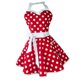 thumbnail image 2 of Delantales De Moda Vestido De Algodón Delantal De Punto De Encaje Hogar Cocina Rojo, 2 of 5
