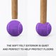 thumbnail image 4 of Pelotas de Tenis Precortadas ANCKNE para Andadores 4 Piezas Moradas, 4 of 6