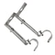 thumbnail image 2 of 2 piezas ajustable metal cortina poste barra soporte de pared soporte de gancho plata, 2 of 3