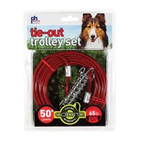 Set De Carrito Con Cable Anclado Para Perros Prevue Pet Products, 50 M