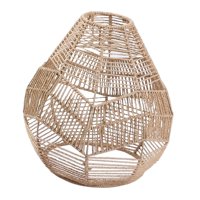 Magideal - Lámpara Colgante Pantalla Boho Luz De Techo Pantalla Cuerda De Papel Mimbre De Mimbre Tejida A Mano Cubierta Para Comedor Cocina Restaurant , Estilo B Medio