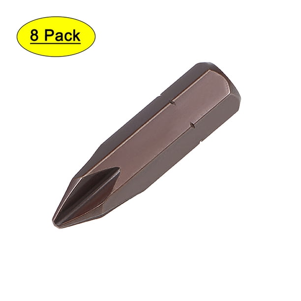 Ofertas Únicas 5/16" Vástago Hexagonal 1.26" Longitud #2 Punta de Destornillador Phillips Magnética Acero S2 Paquete de 8