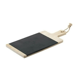 Importclick - Tabla Coctel Pizarra Madera Sisim 13X28 Cm