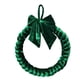 thumbnail image 2 of Corona Navideña De Terciopelo Para Puerta De Entrada, Corona Navideña Para Ventana De Fiesta Navideña, 30 X 30 X 5 Cm, Verde, 2 of 3