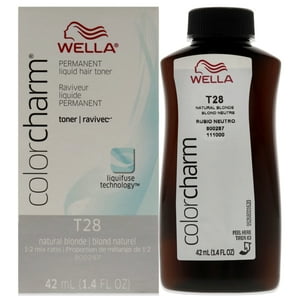 Wella - Tónico Líquido Permanente Color Charm - T28 Rubio Natural De Para Unisex - Tónico De 1,4 Oz