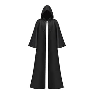 Bothyi - Capa De Halloween Capa De Bruja Capa Larga Con Capucha Para Club Performance Punk Party Negro Xl