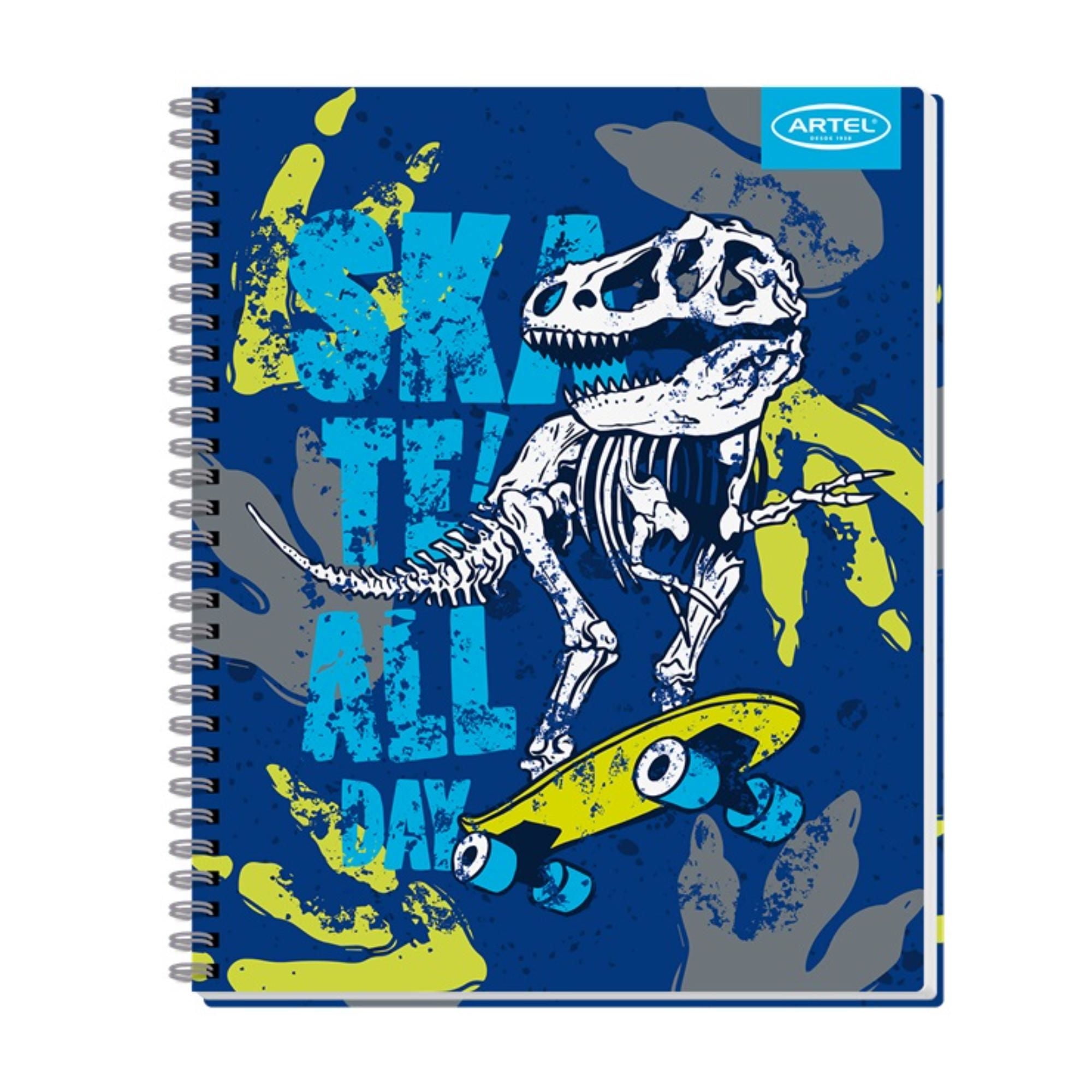 Cuaderno Univ 100h 7mm Dino Artel
