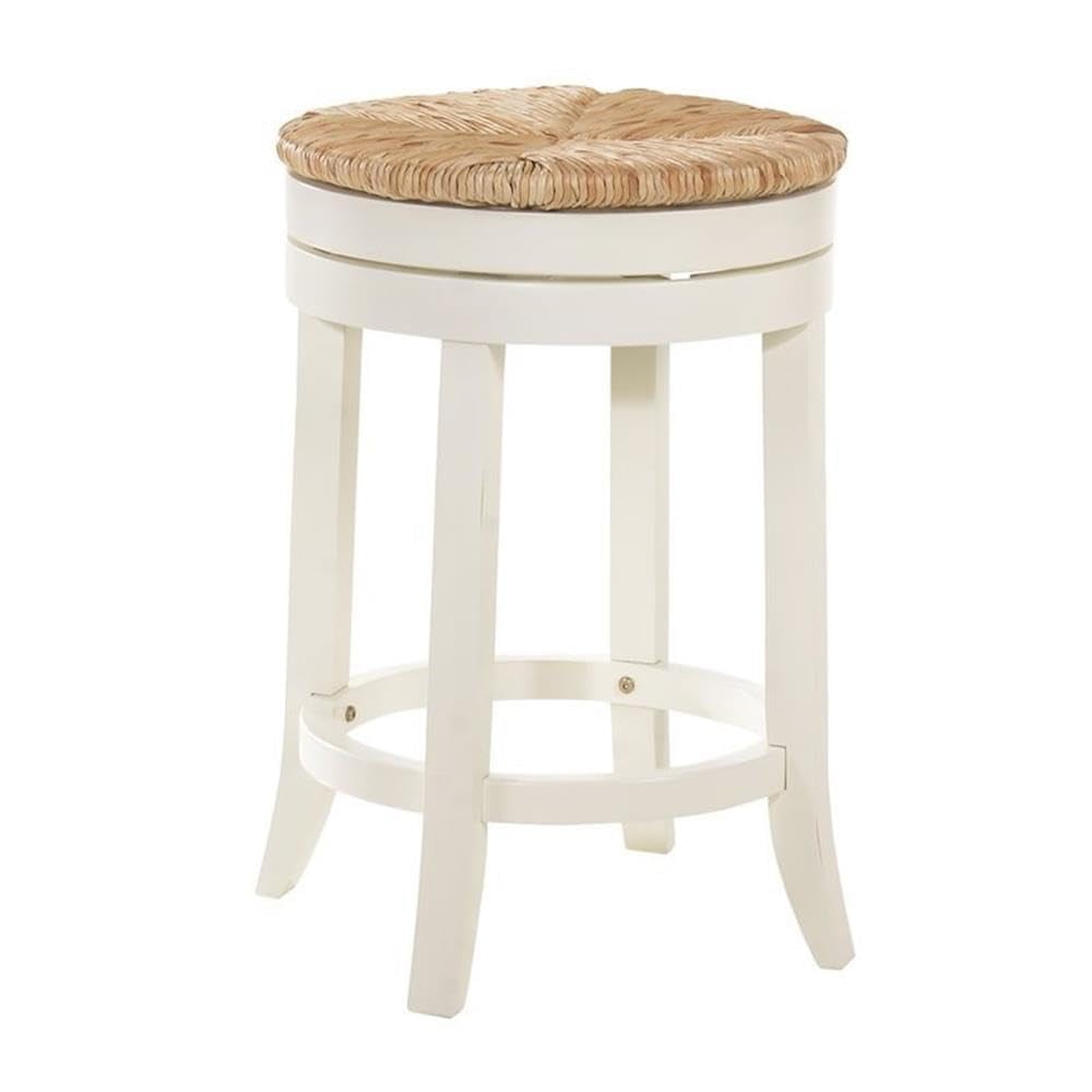 Carolina Classic Furniture - Taburete Carolina Classic Irving Blanco Envejecido De 60 Cm