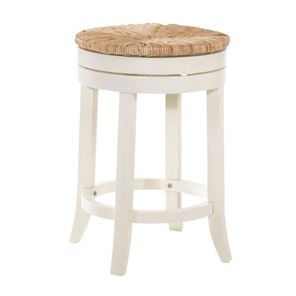 Taburete Carolina Classic Irving blanco envejecido de 60 cm