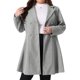 thumbnail image 1 of Abrigo de Invierno para Mujer Talla Grande de Agnes Orinda con Solapa de Muesca y Doble Botonadura, Gabardina 4X Gris, 1 of 5