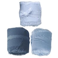 Magideal - Borlas, 19X16 Pies, Cinta Con Bordes Deshilachados Para Decoraciones, Invitaciones, Día, Serie Verde;3 De Cinta De Seda Con Borlas De 0 In X 0 Ft 5M