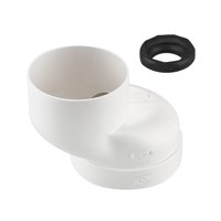 Magideal - Accesorio De Baño Para Cambiar De Inodoro, Reparación De Tuberías De Drenaje, Conector Universal De Fácil Instalación, Adaptador De Extensión De Brida Desplazamiento De 75 Cm