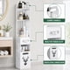 thumbnail image 3 of Organizador Esquinero 120x19.5x20cm Baño PVC Estante Vertical Multiuso, 3 of 6