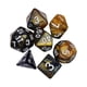 thumbnail image 2 of Juego De Dados Poliédricos De 7 Piezas, Accesorios De Juego De Mesa Duraderos Para Juego De Cartas, Café, Amarillo Y Negro, 2 of 3