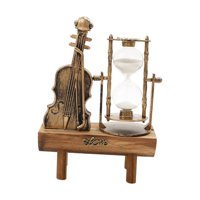 Bothyi - Reloj De Arena Para Violín, Temporizador De Arena, Base De Madera, Adorno De Escritorio, Decoración Del Hogar