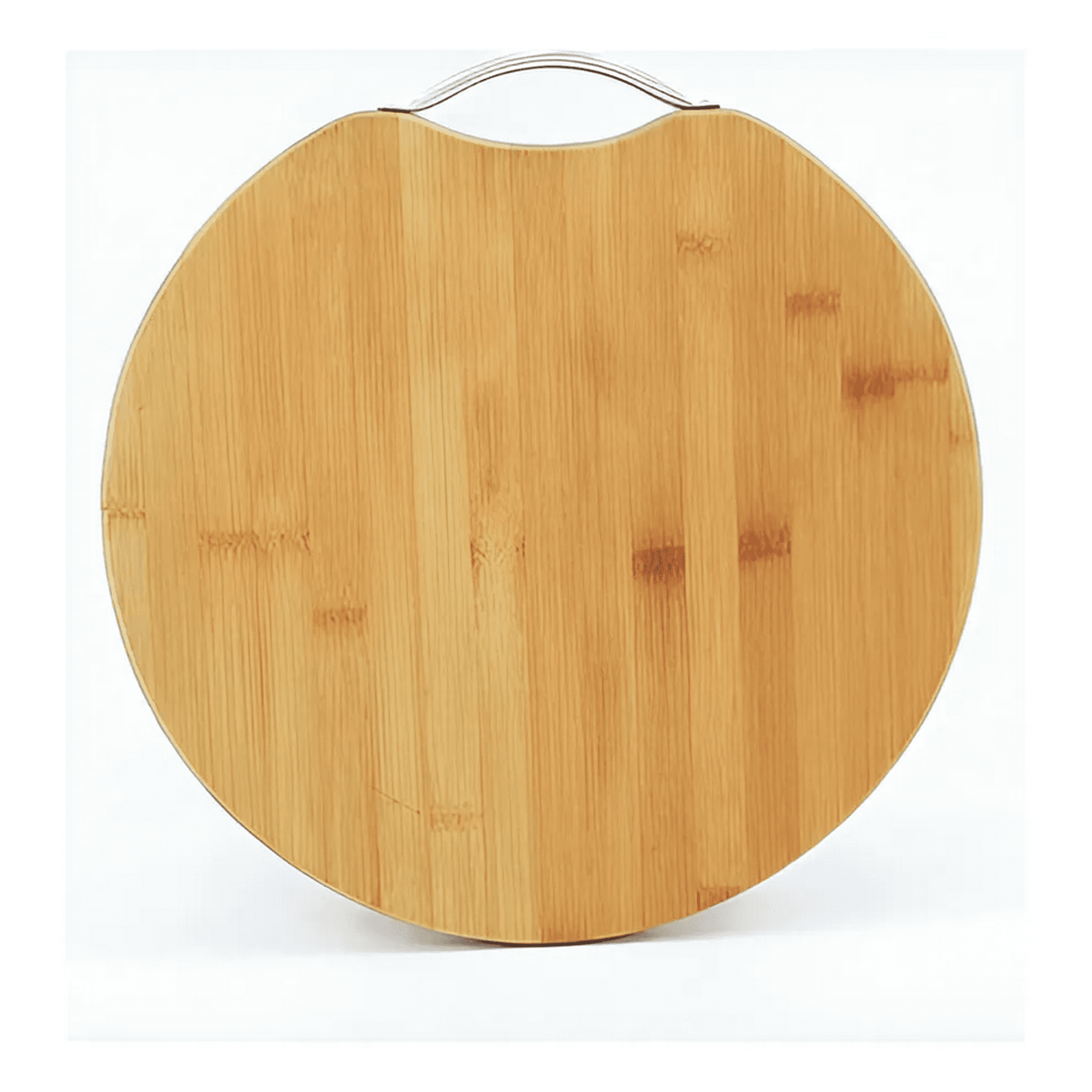 Genérico - Tabla De Cortar Carne Para Barbacoa De Bambú, 30 X 30 Cm, Rústica, Redonda