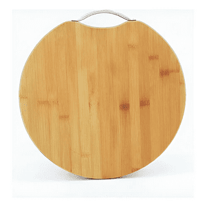 Genérico - Tabla De Cortar Carne Para Barbacoa De Bambú, 30 X 30 Cm, Rústica, Redonda