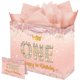 thumbnail image 1 of Bolsa de Regalo Vichona 33x26x12 cm Oro Rosado 1er Cumpleaños, 1 of 6